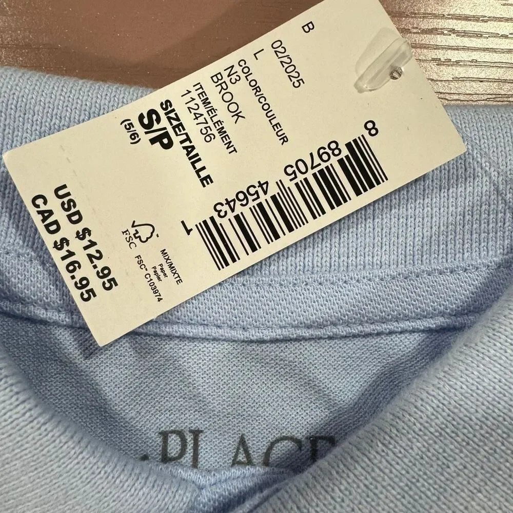 The children’s place light blue polo
